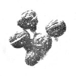 3 B - Grabado electrolítico sobre plancha de zinc. 13 x 16 cm. Líneas trazadas con AxiDraw sobre barniz BIG red.