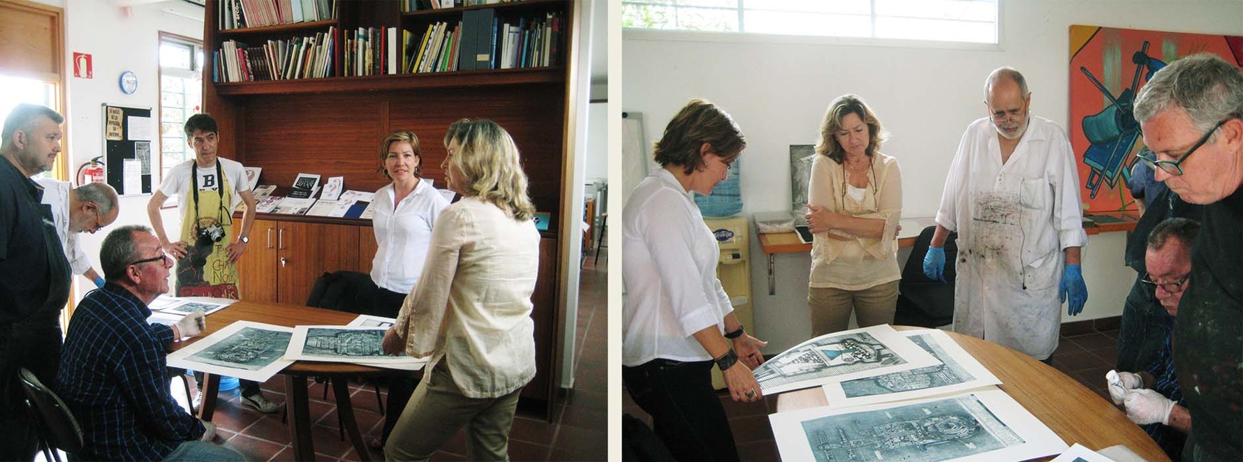 01 En el taller de Grabado del Cabildo