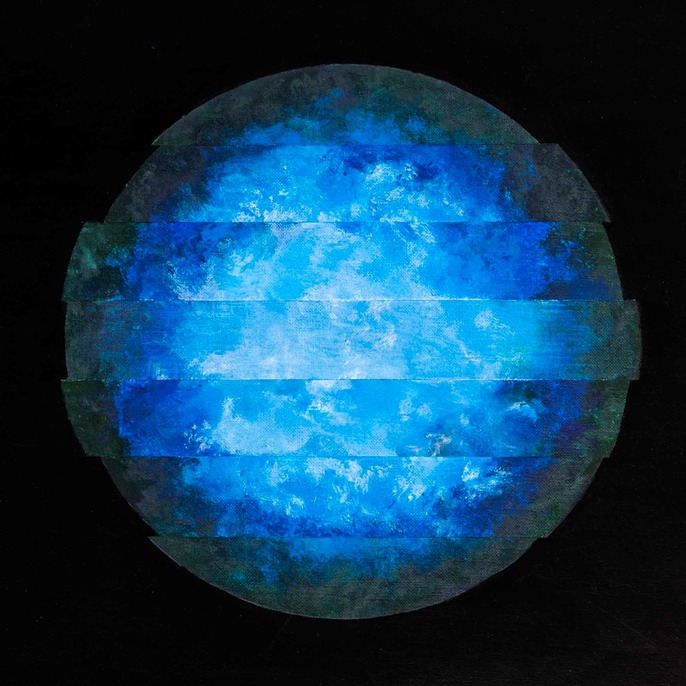 850 Círculo sesgado Azul